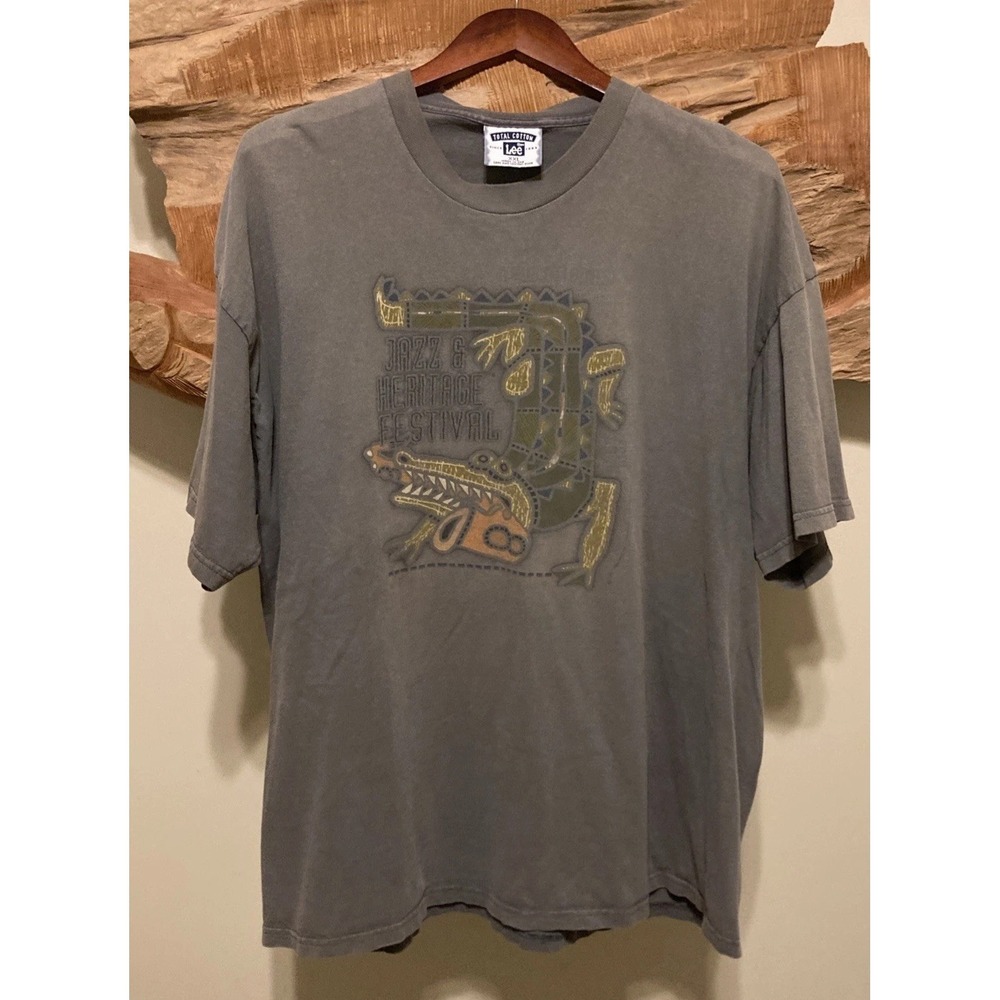 Vintage 1997 New Orleans Jazz & Heritage Festival T-Shirt Lee Tag Sz XXL  Gray